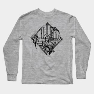 Geometric Fan Diamond Long Sleeve T-Shirt